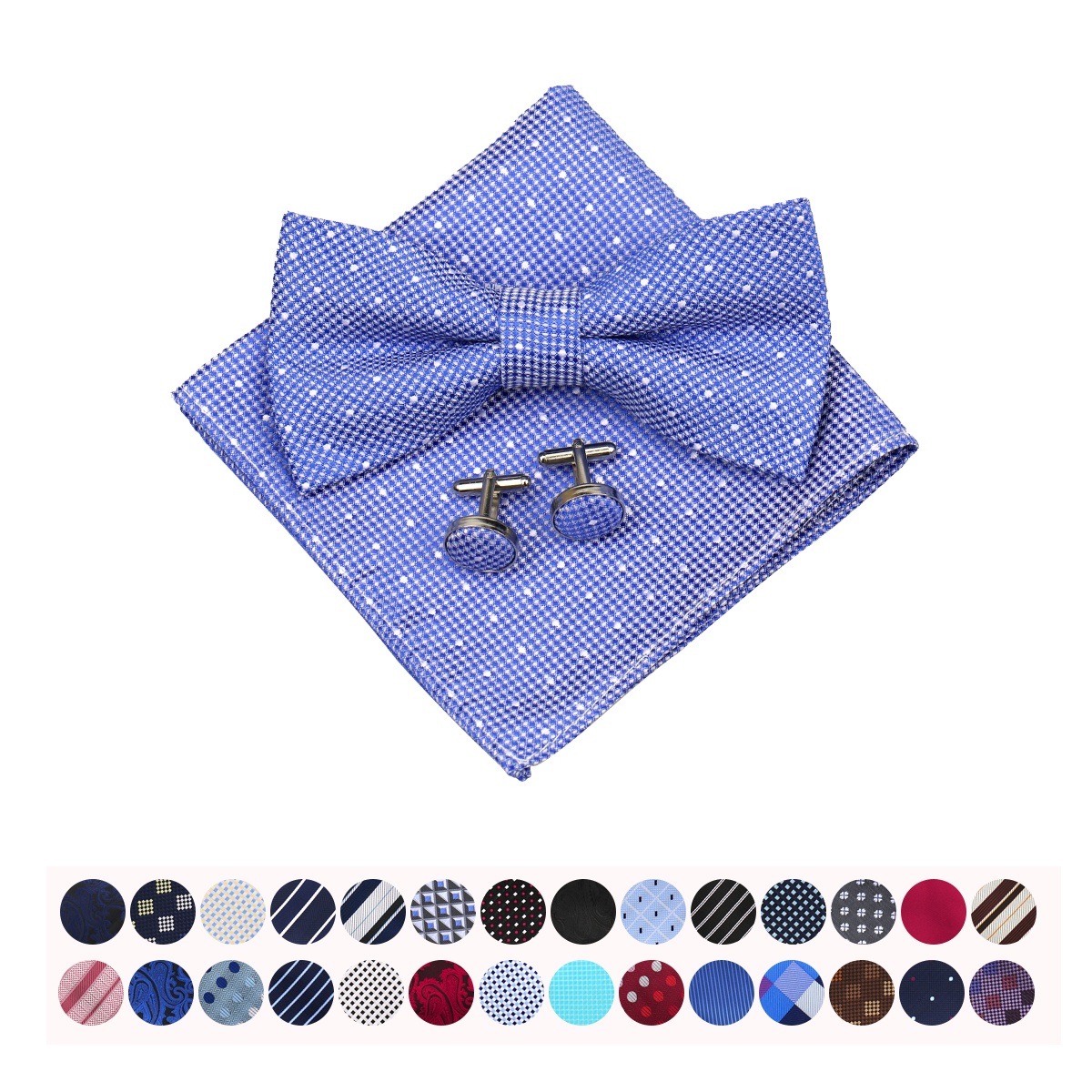 Pocket Square Set - 55 Styles Men Bow Tie Sets