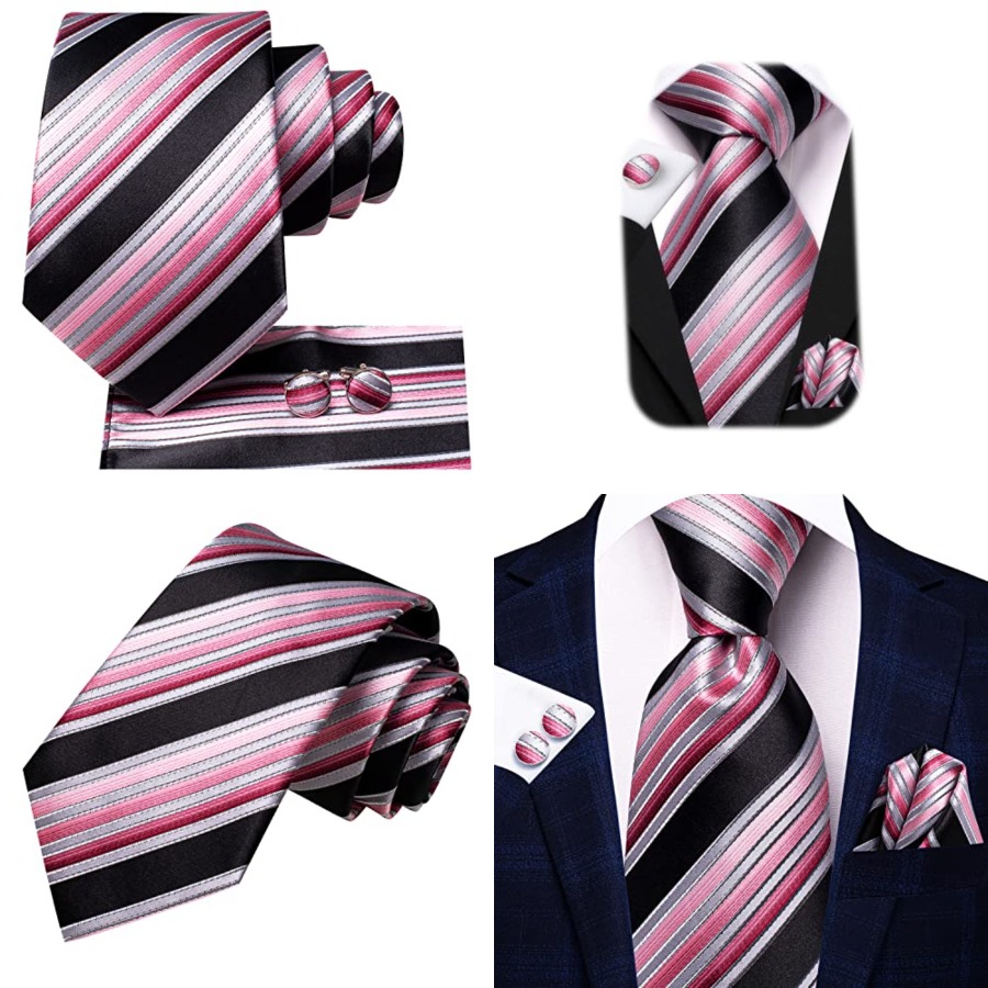 Men Ties Sets Silk Stripe Pais - Pocket Square Set recensie en prijs