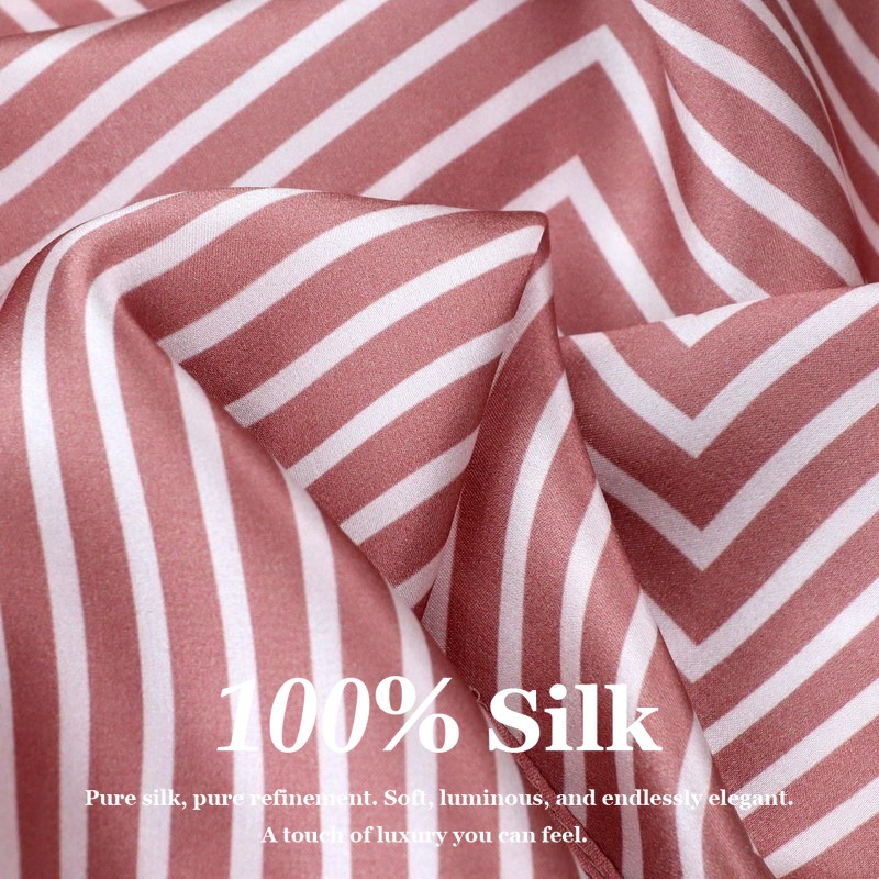 100% Pure Silk Scarf Women Hij - Silk Tie Striped recensie en prijs