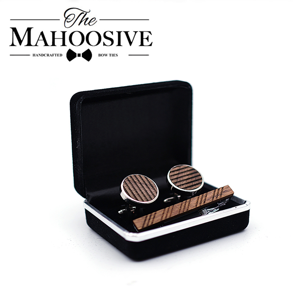 High Quality Wood Cuff links n - Tie Bar Set Gift recensie en prijs