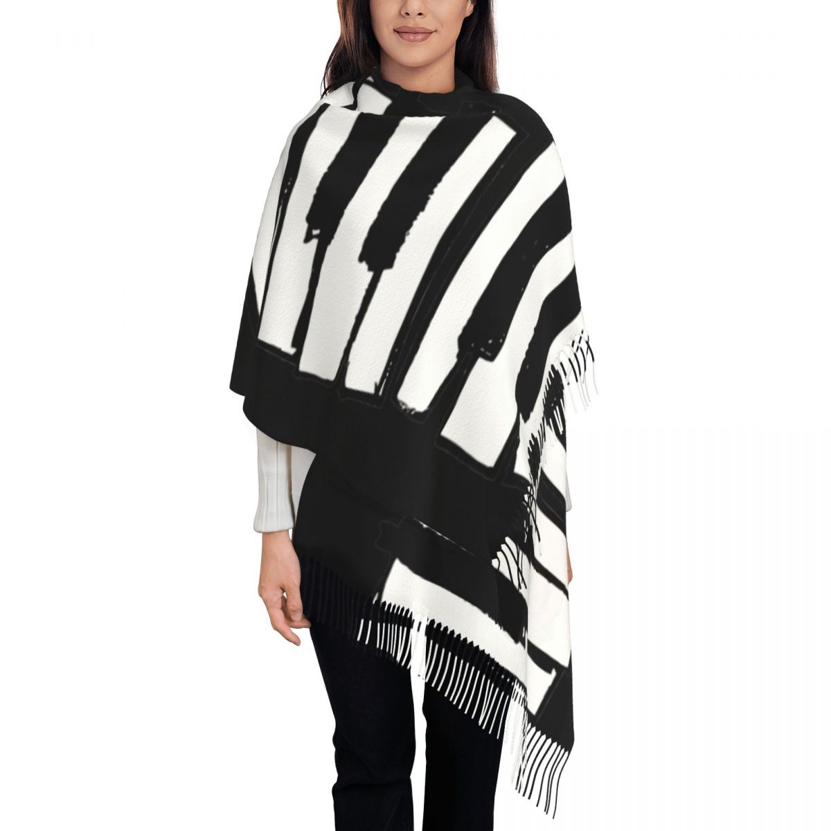 Minimalistic Piano Keys Scarf  - Pashmina Wrap Large recensie en prijs