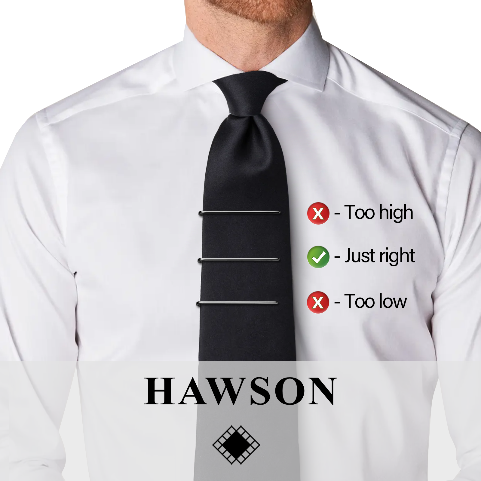 HAWSON Tie Clips for Men 4Pcs  - Tie Bar Set Gift recensie en prijs