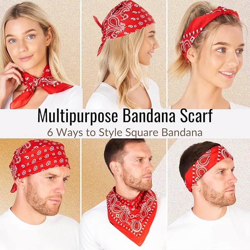 Unisex Men Women Bandana Hairb - Handkerchief Cotton Men recensie en prijs