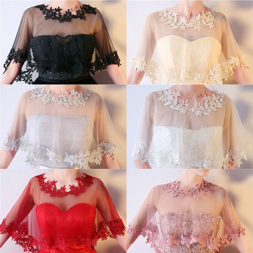 Fashion Lace Short Sleeve Shru - Stole Wedding Shawl recensie en prijs