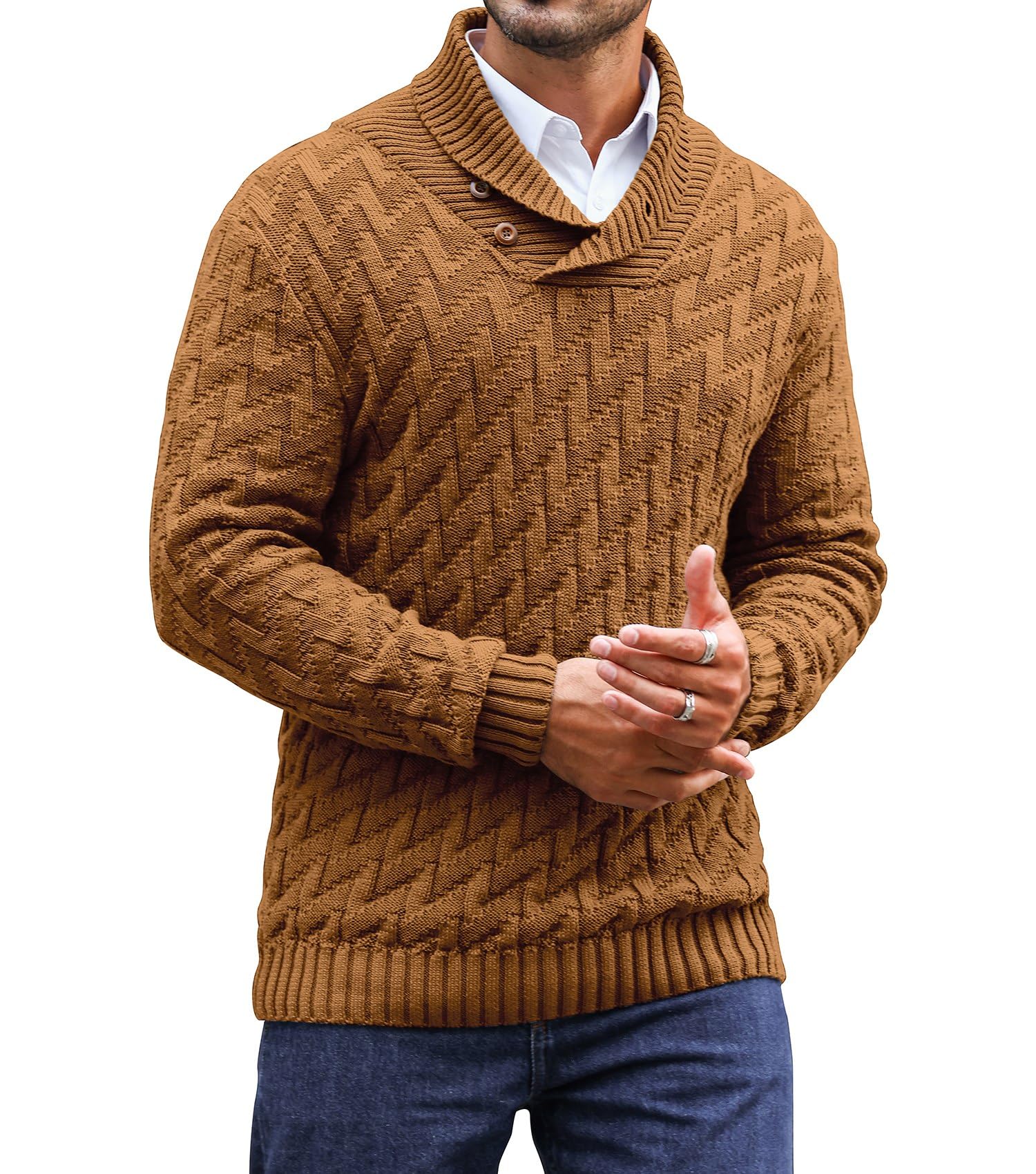 Men's Sweater Spring Shawl Col - Muffler Men Wool recensie en prijs