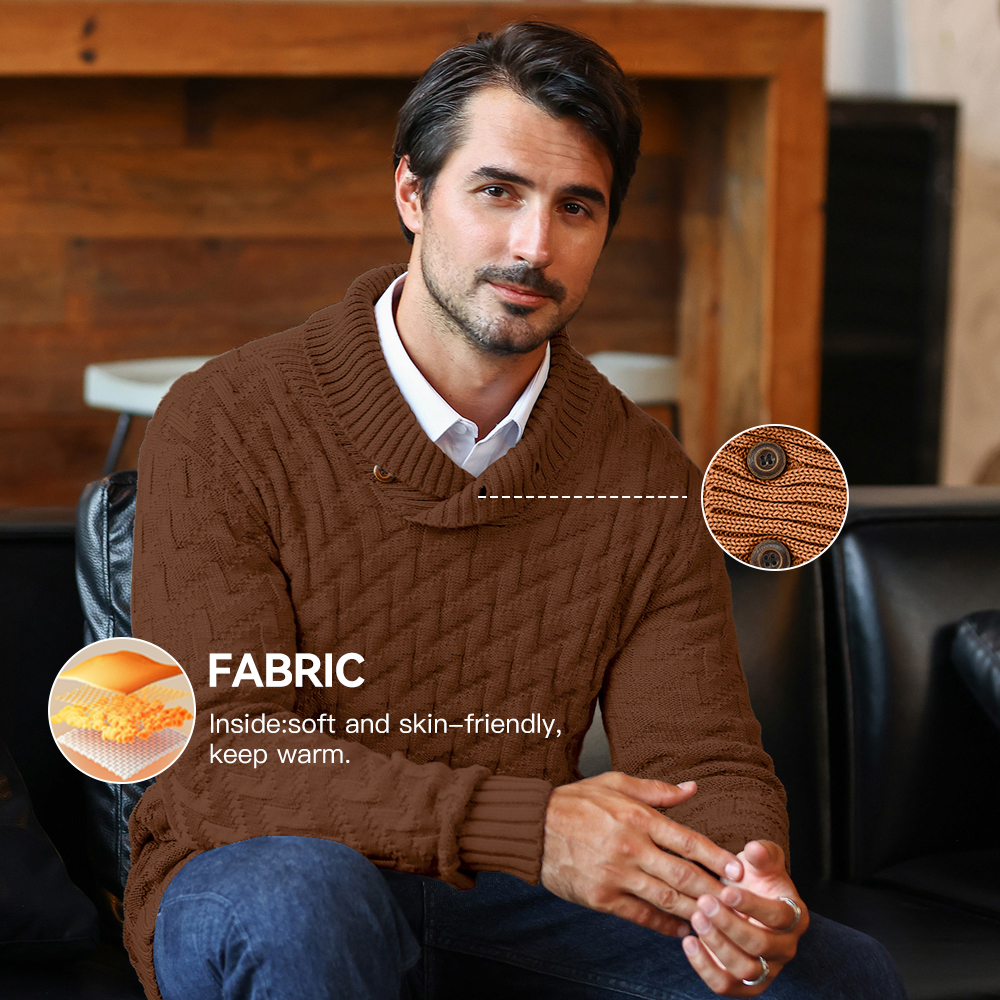 Men's Sweater Spring Shawl Col - Muffler Men Wool recensie en prijs