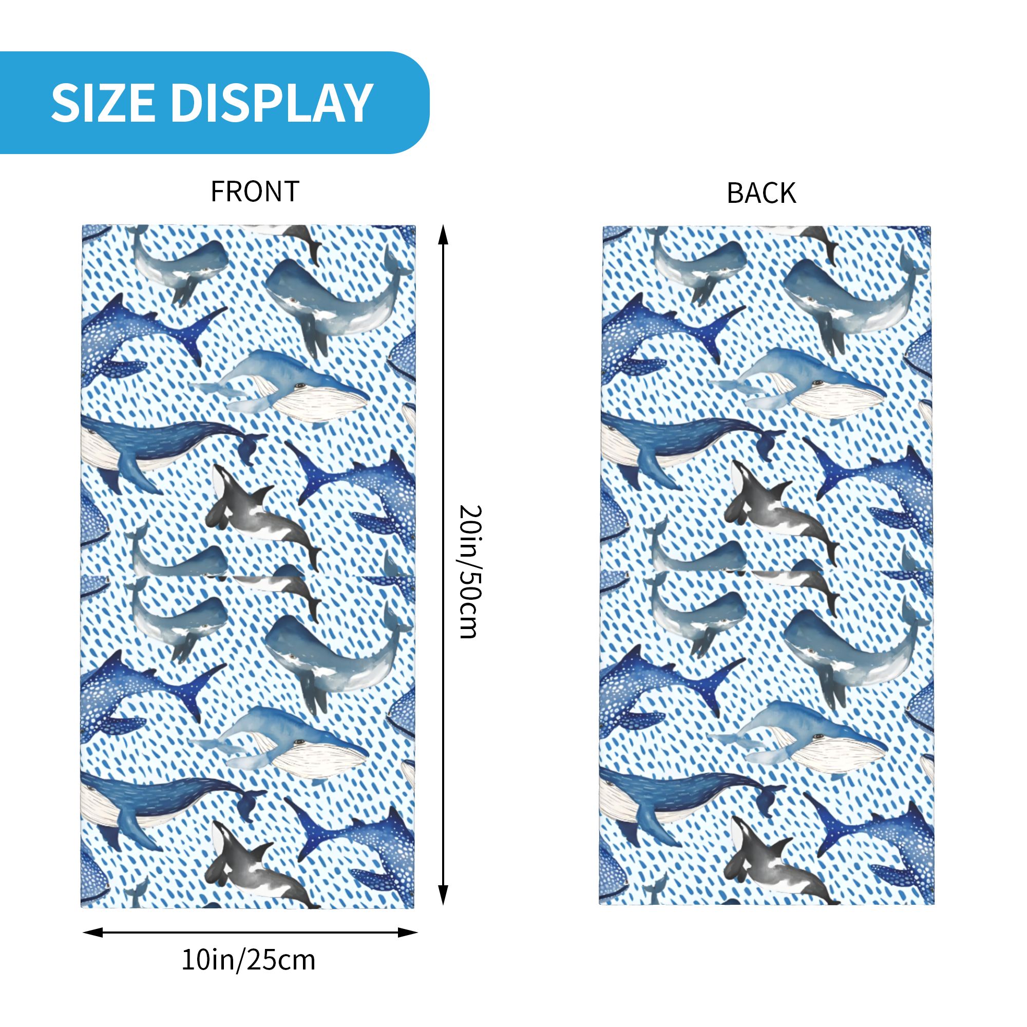 Custom Blue Watercolour Shark  - Neck Warmer Tube recensie en prijs