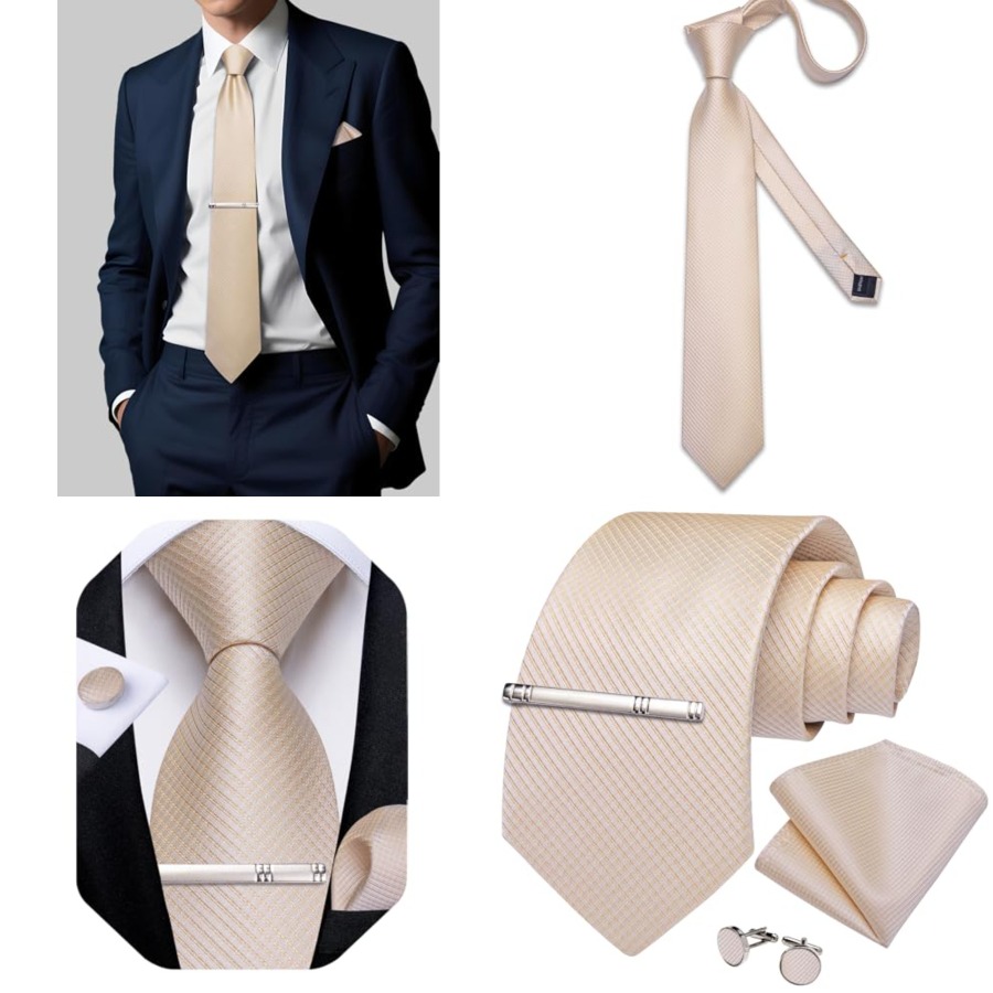 Plaid Ties for Men Silk Checke - Pocket Square Set recensie en prijs