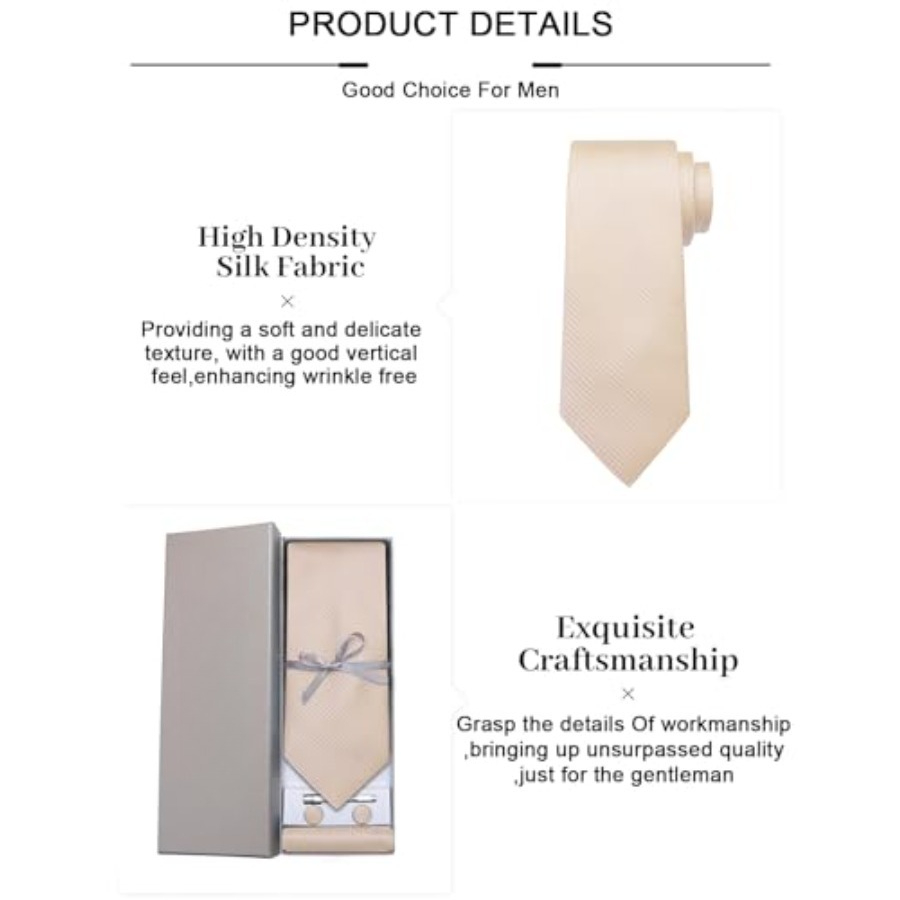 Plaid Ties for Men Silk Checke - Pocket Square Set recensie en prijs