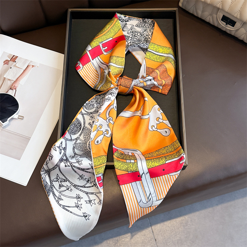 Women's Double-sided Print Sil - Ascot Neck Scarf recensie en prijs
