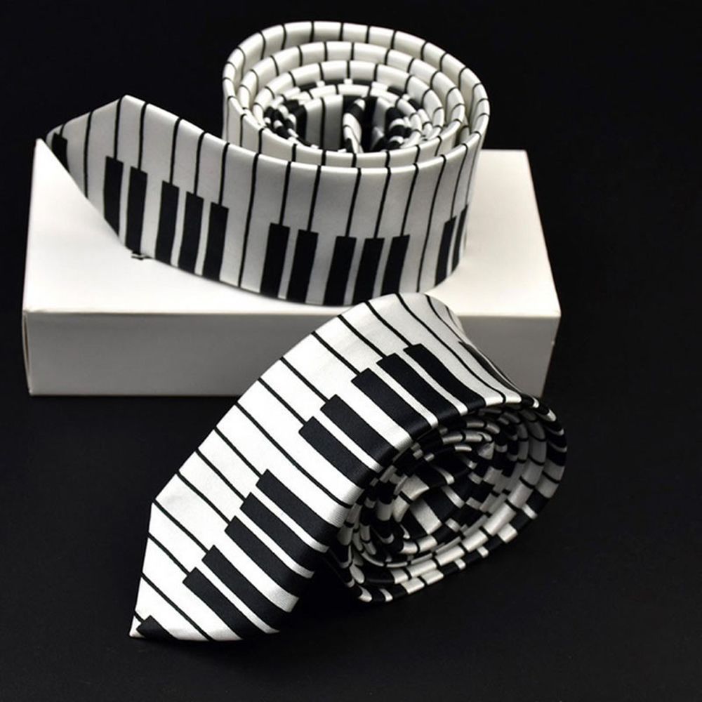 Skinny Piano Black & White Men - Skinny Tie Men recensie en prijs