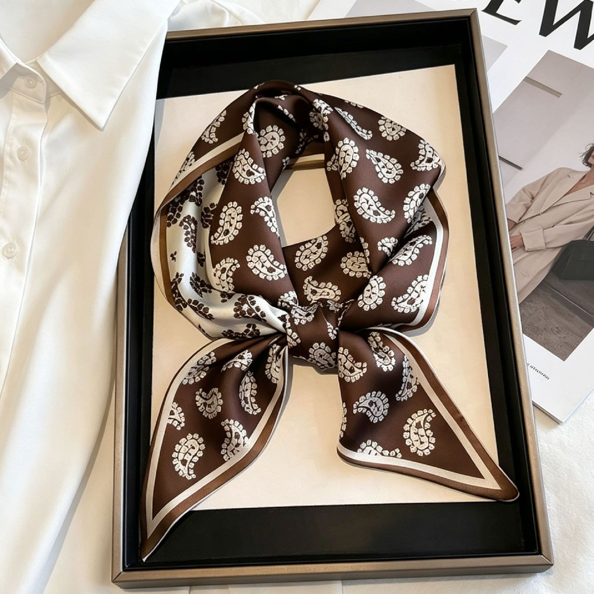 Luxury Long Neckerchief Skinny - Silk Neck Scarf recensie en prijs