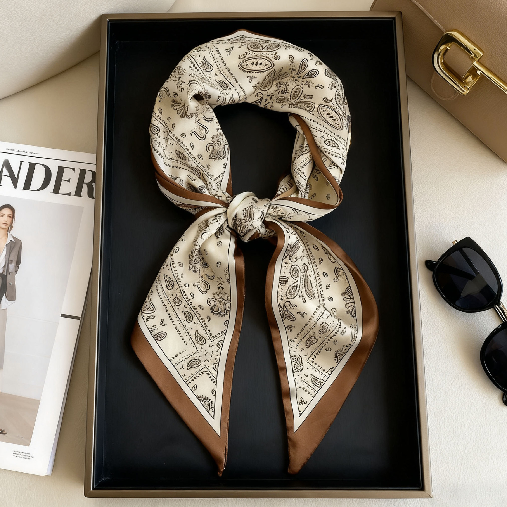 Luxury Long Neckerchief Skinny - Silk Neck Scarf recensie en prijs