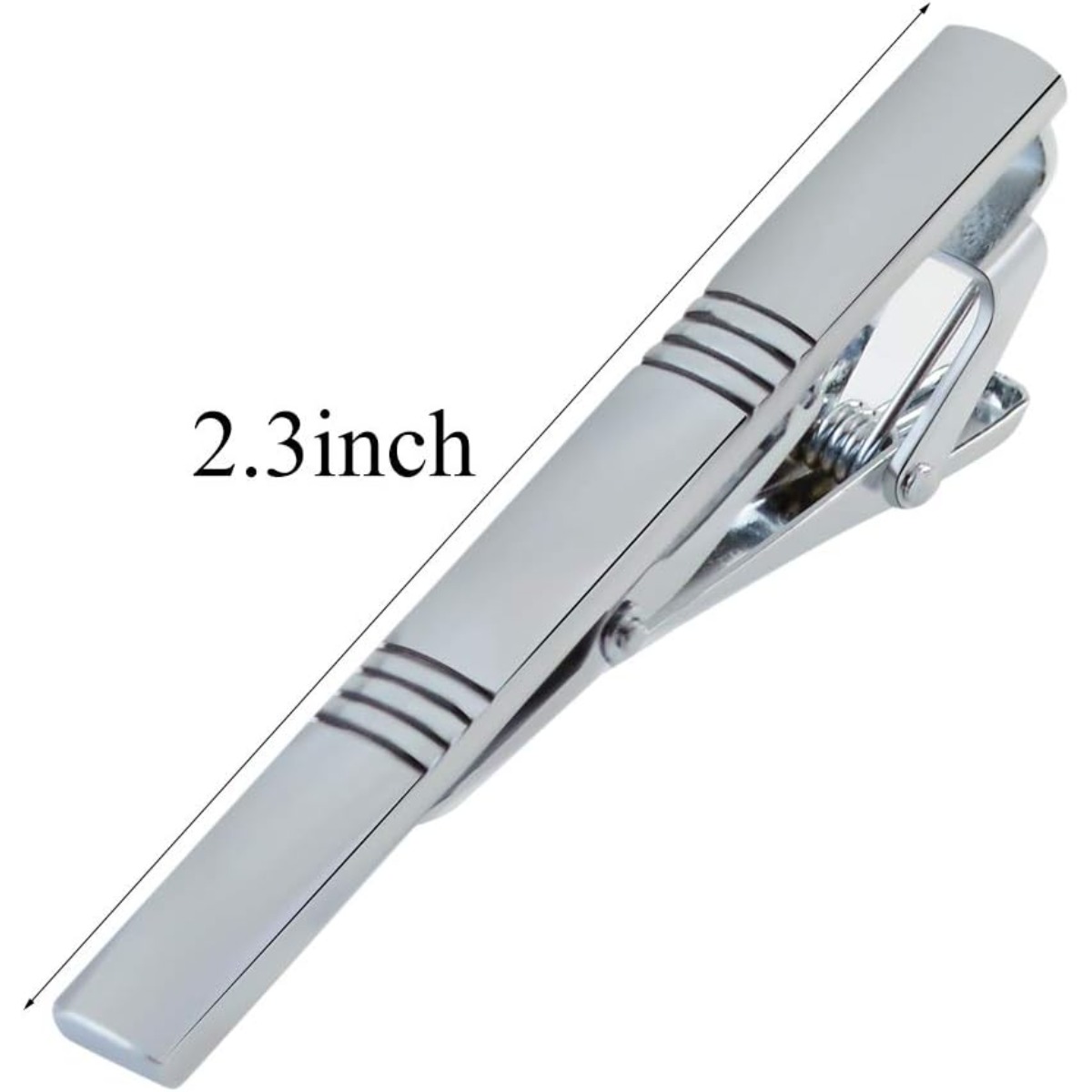 Set of 4 Silver Metal Necktie  - Tie Clip Silver recensie en prijs