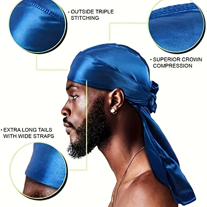 Men's Silk Durag Bonnet Bandan - Bandana Doo Rag recensie en prijs