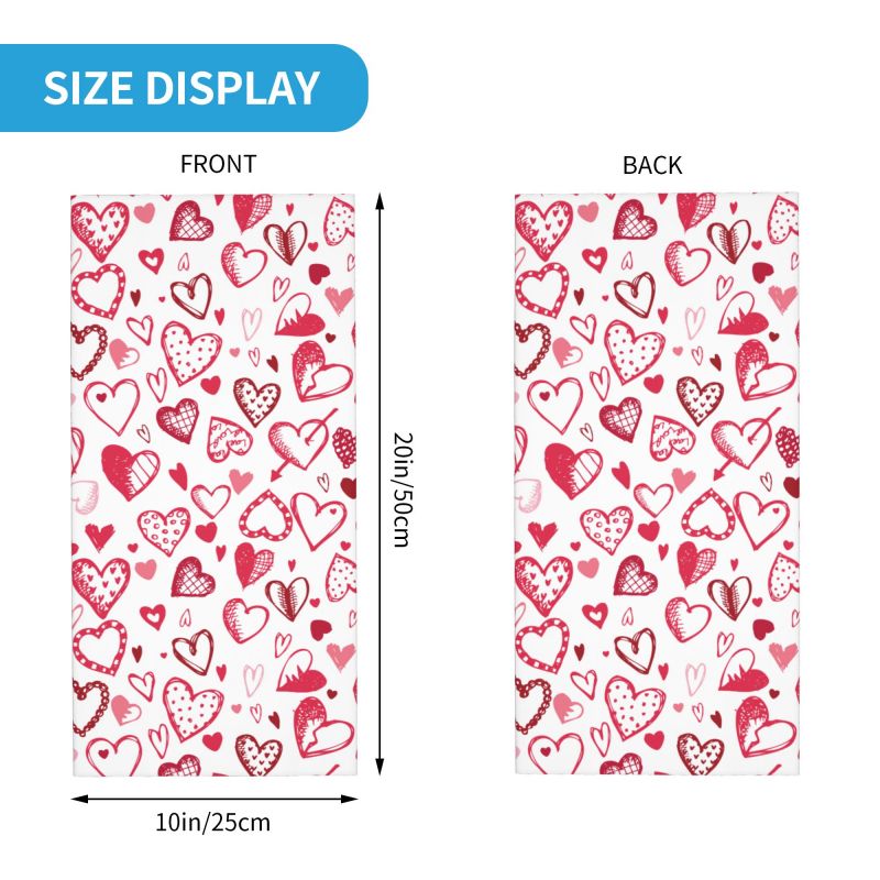 Pink Red Love Hearts Bandana N - Neck Warmer Tube recensie en prijs