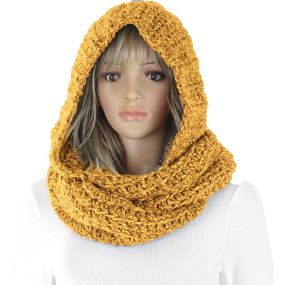 Knitted Hooded Scarf Winter Wo - Infinity Scarf Knit recensie en prijs