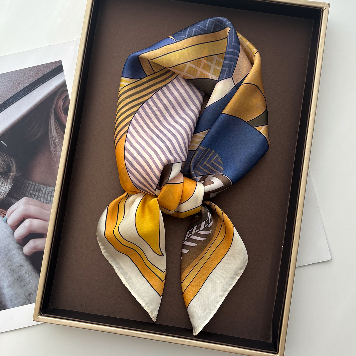 Luxury Square Scarf For Women  - Silk Neck Scarf recensie en prijs