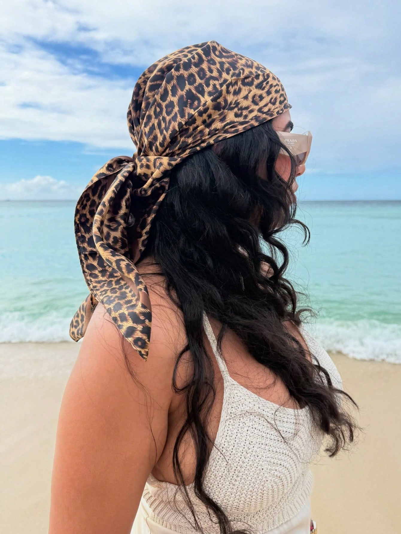 90cm Leopard Print Neckerchief - Silk Neck Scarf recensie en prijs