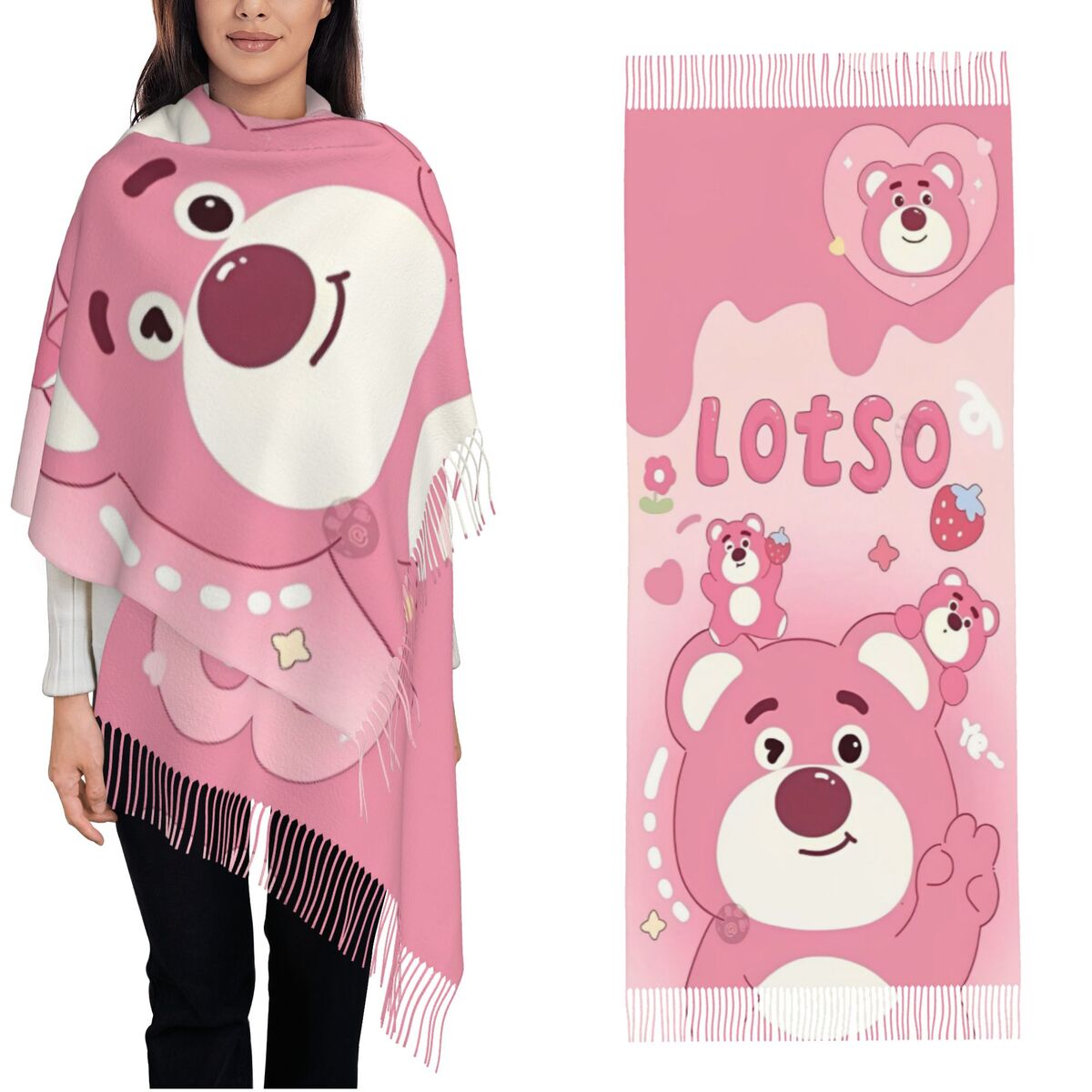 Lotso Pink Bear Women's Scarf  - Pashmina Wrap Large recensie en prijs