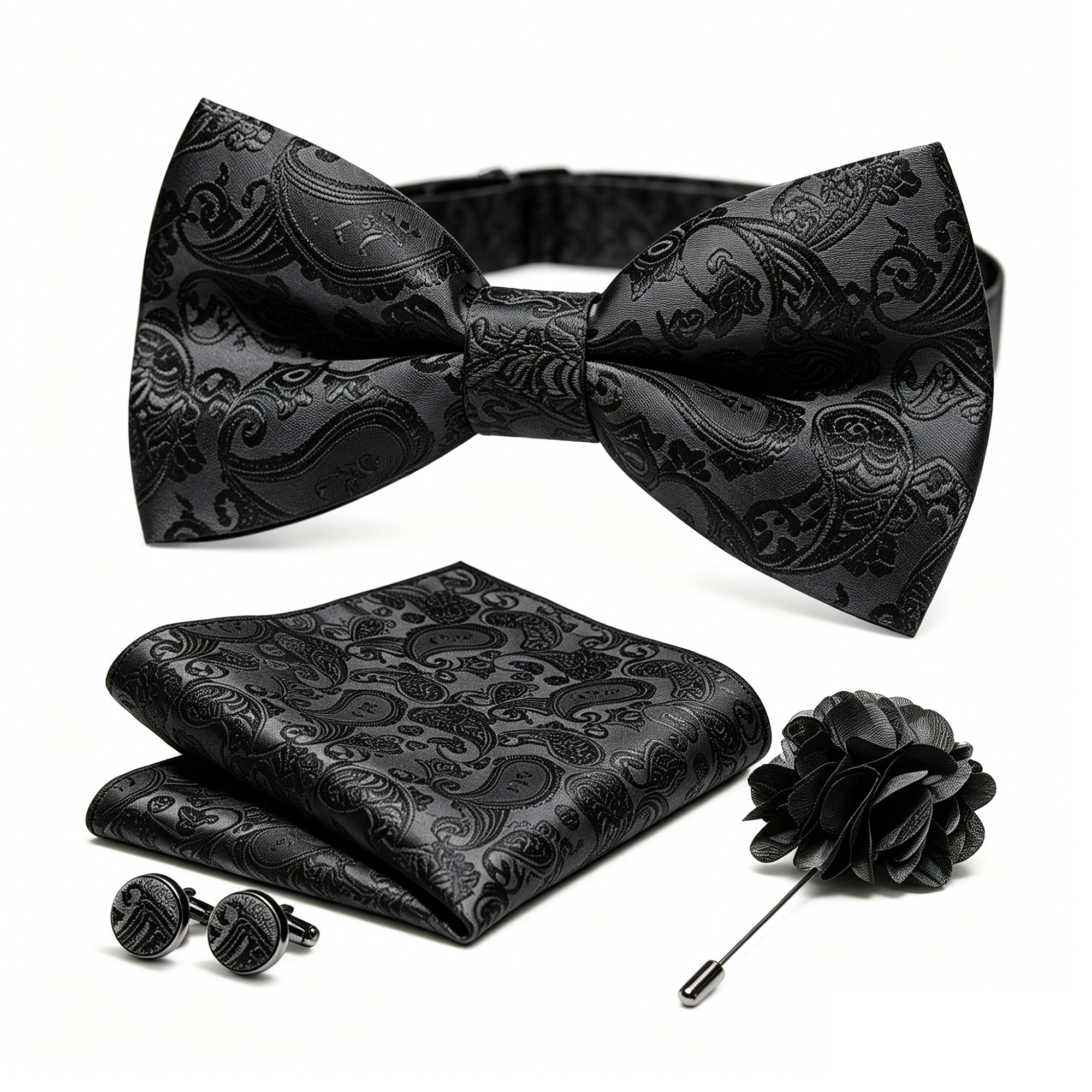 36pcs Black Silk Jacquard Pais - Bow Tie Pre Tied recensie en prijs