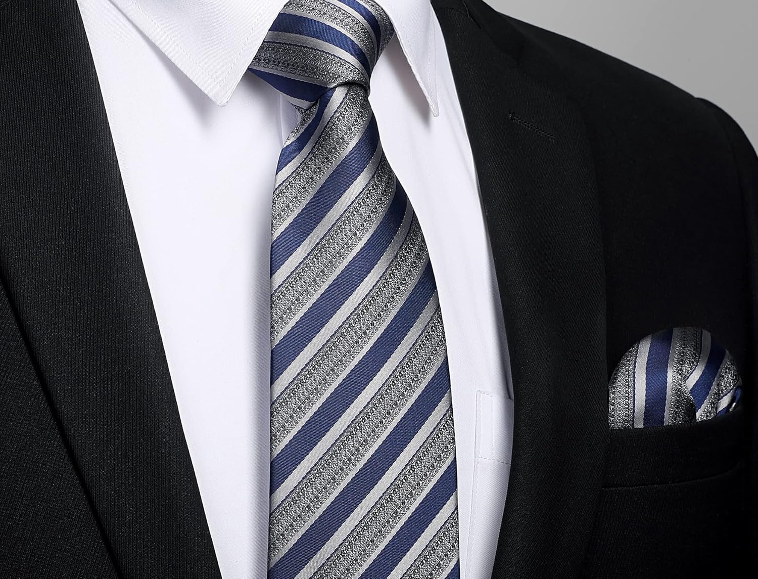 Men's Stripe Tie & Pocket Squa - Handkerchief Cotton Men recensie en prijs