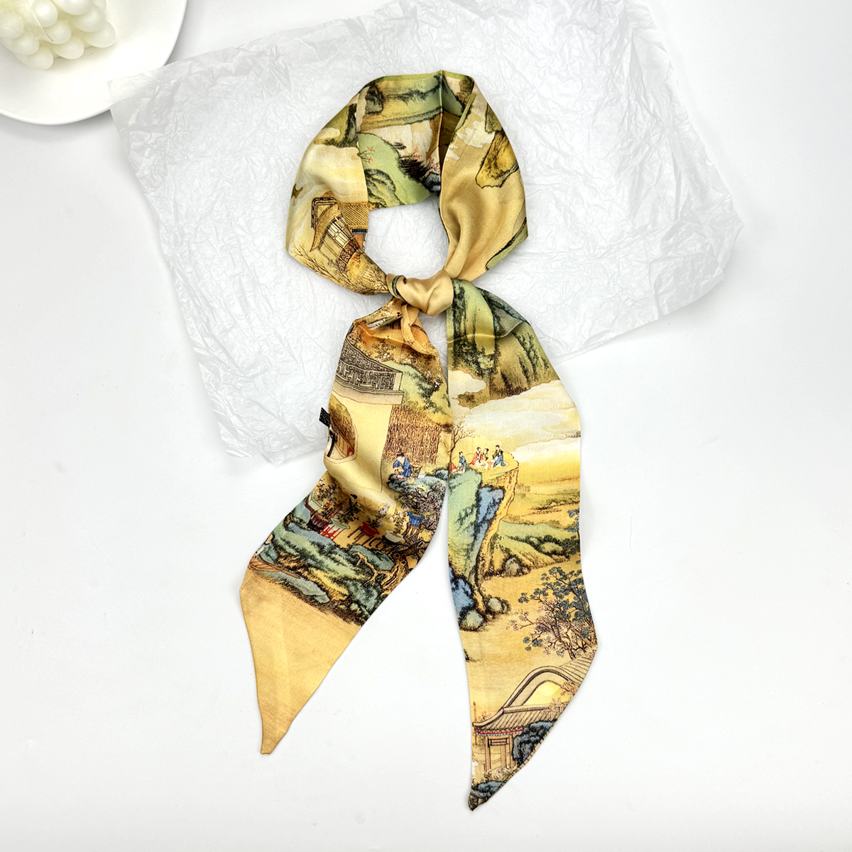 New Ribbon Silk Long Scarf Wom - Ascot Neck Scarf recensie en prijs