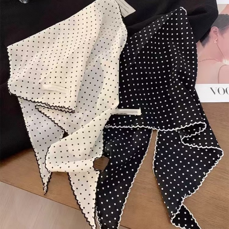 Black White Polka Dot Scarf fo - Ascot Neck Scarf recensie en prijs