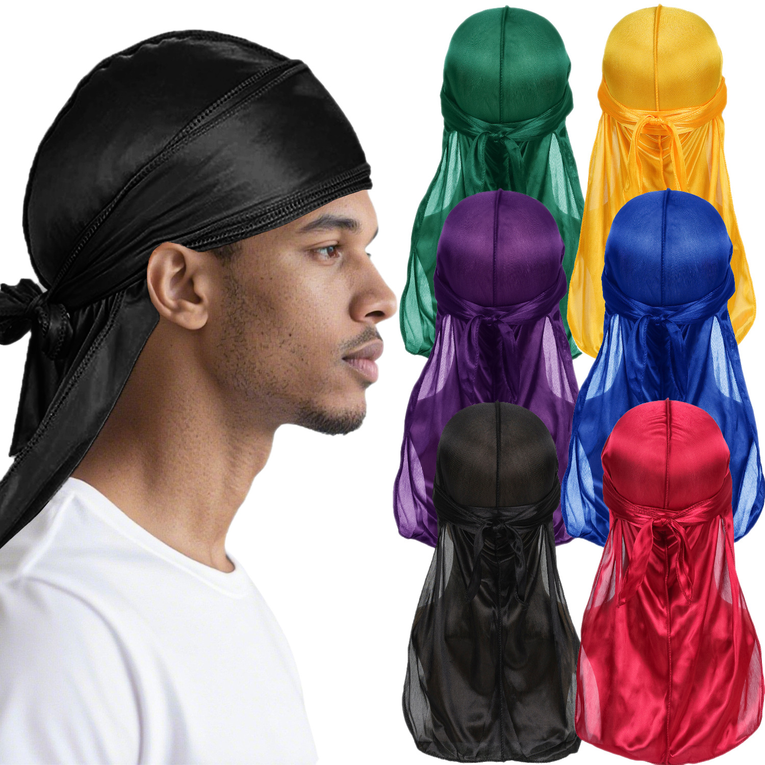 Men Satin Breathable Silky Dur - Bandana Doo Rag recensie en prijs