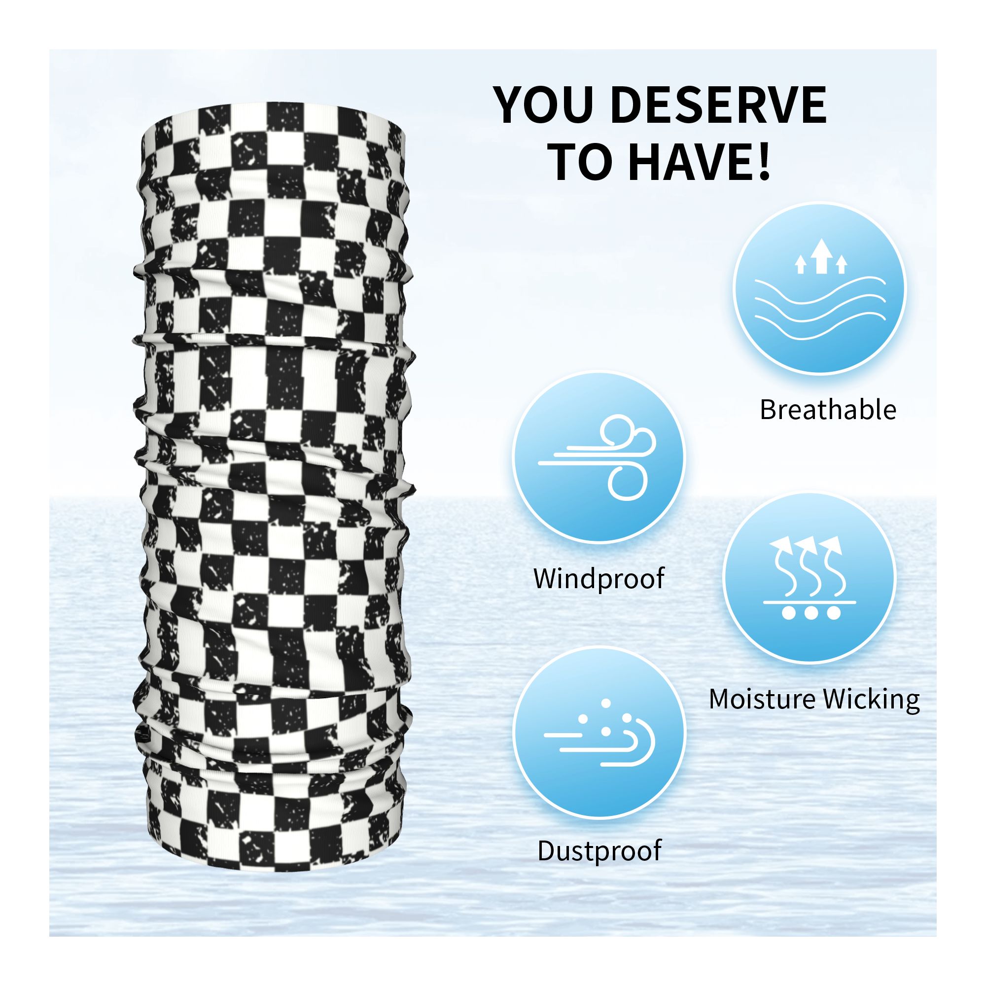 Custom Retro Checkered Flag Wi - Neck Warmer Tube recensie en prijs