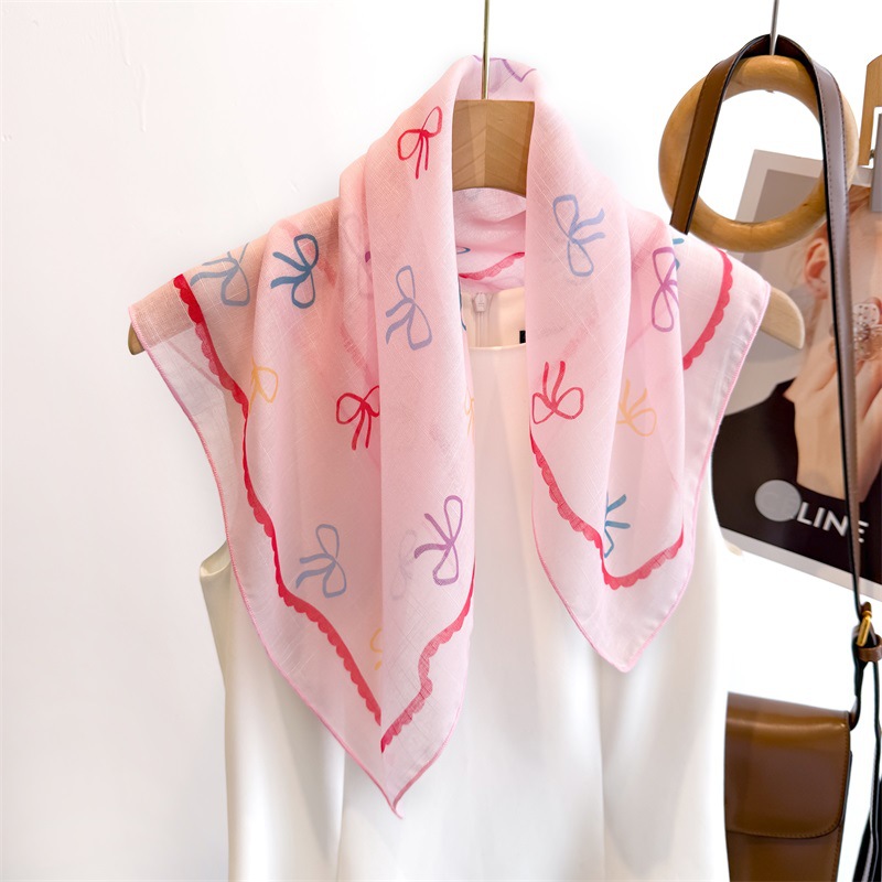 50cm Cotton Linen Square Scarf - Bandana Cotton recensie en prijs