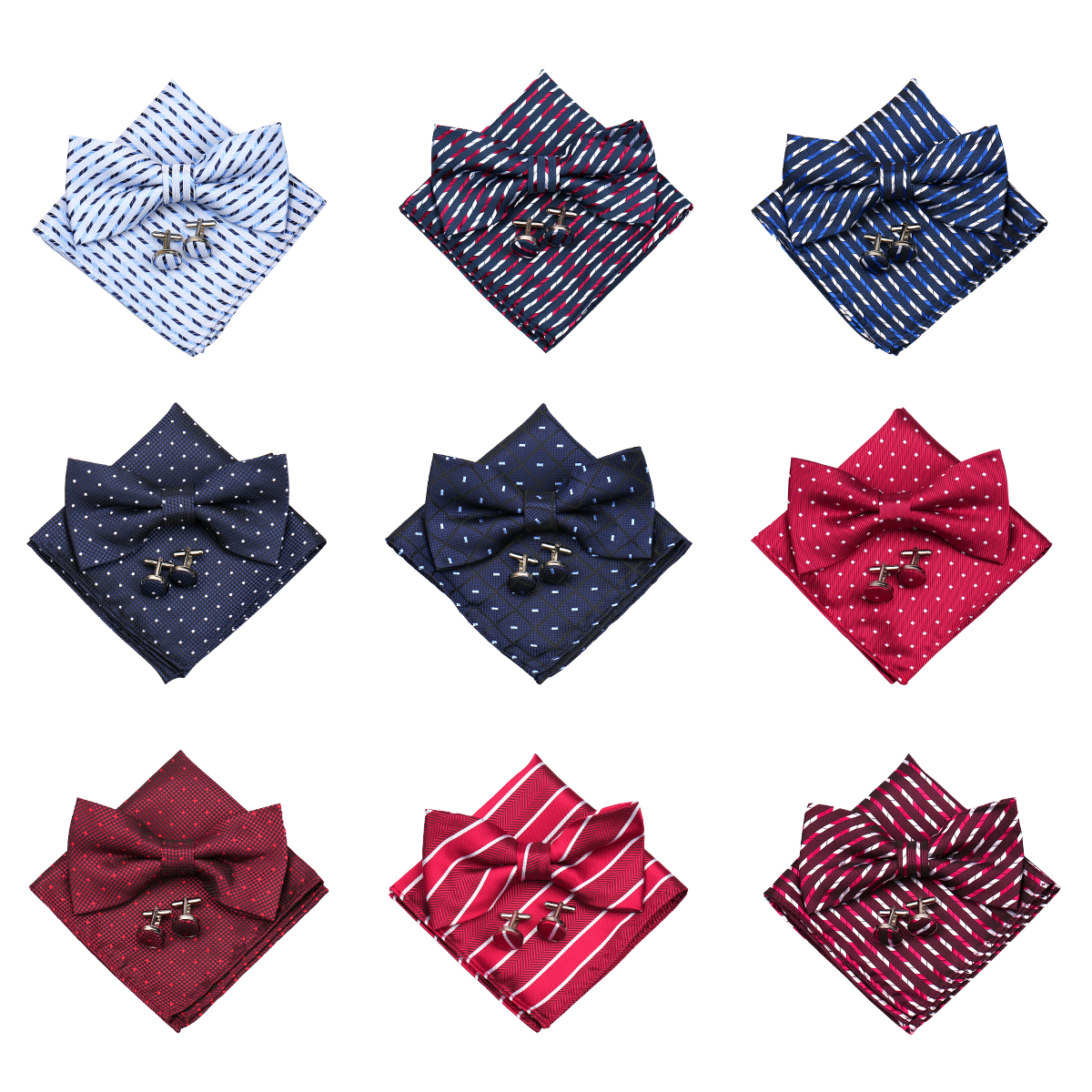 55 Styles Men Bow Tie Sets 3 P - Pocket Square Set recensie en prijs