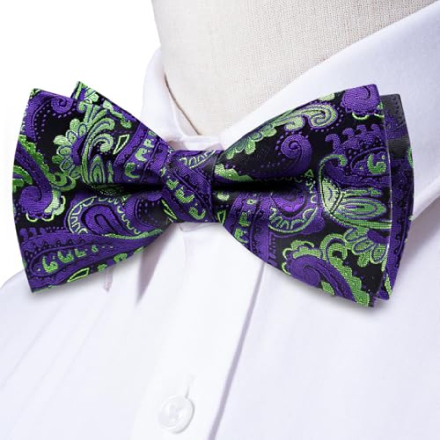 Mens Paisley Striped Bowtie Se - Pocket Square Set recensie en prijs