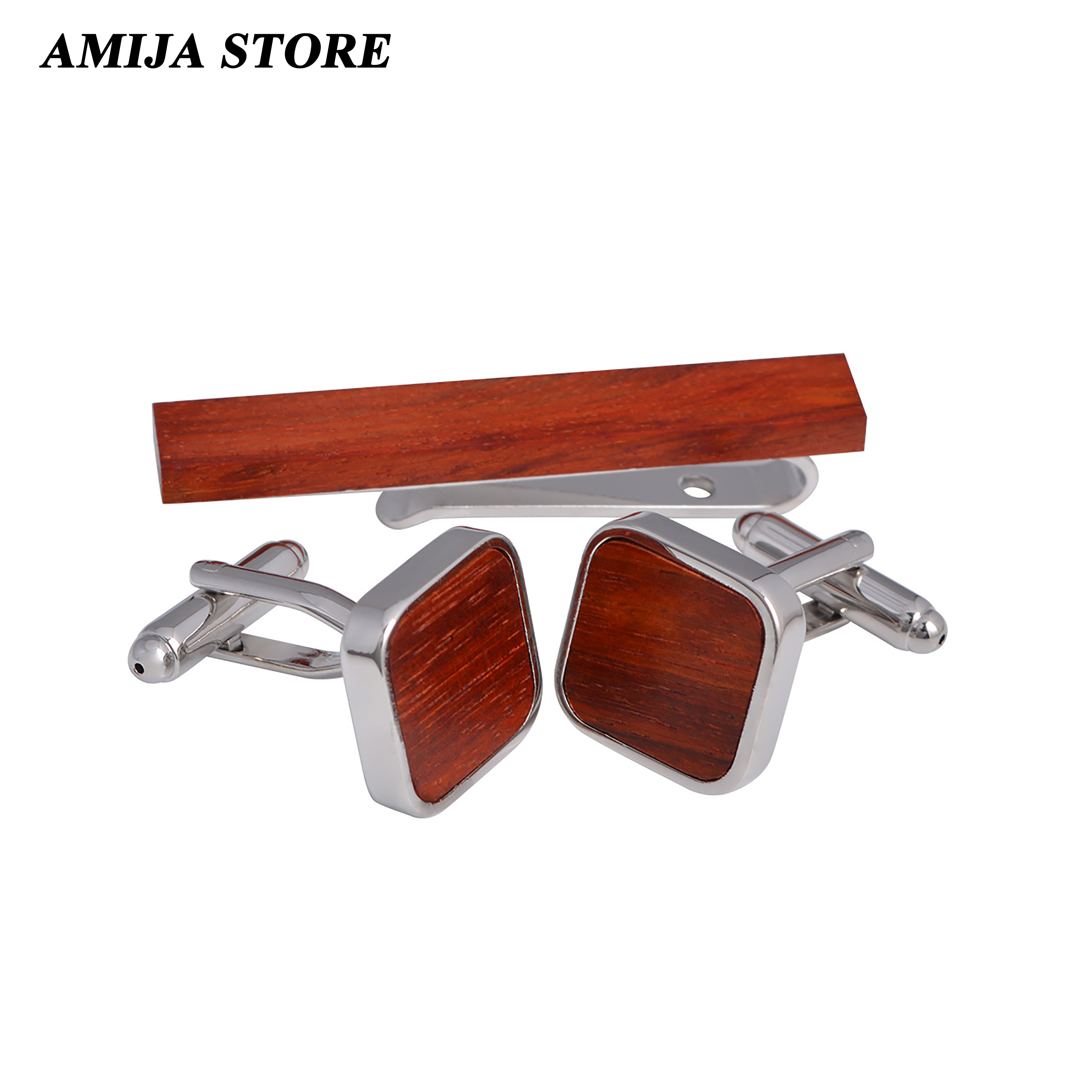 High Quality Wooden Cufflinks  - Tie Bar Set Gift recensie en prijs