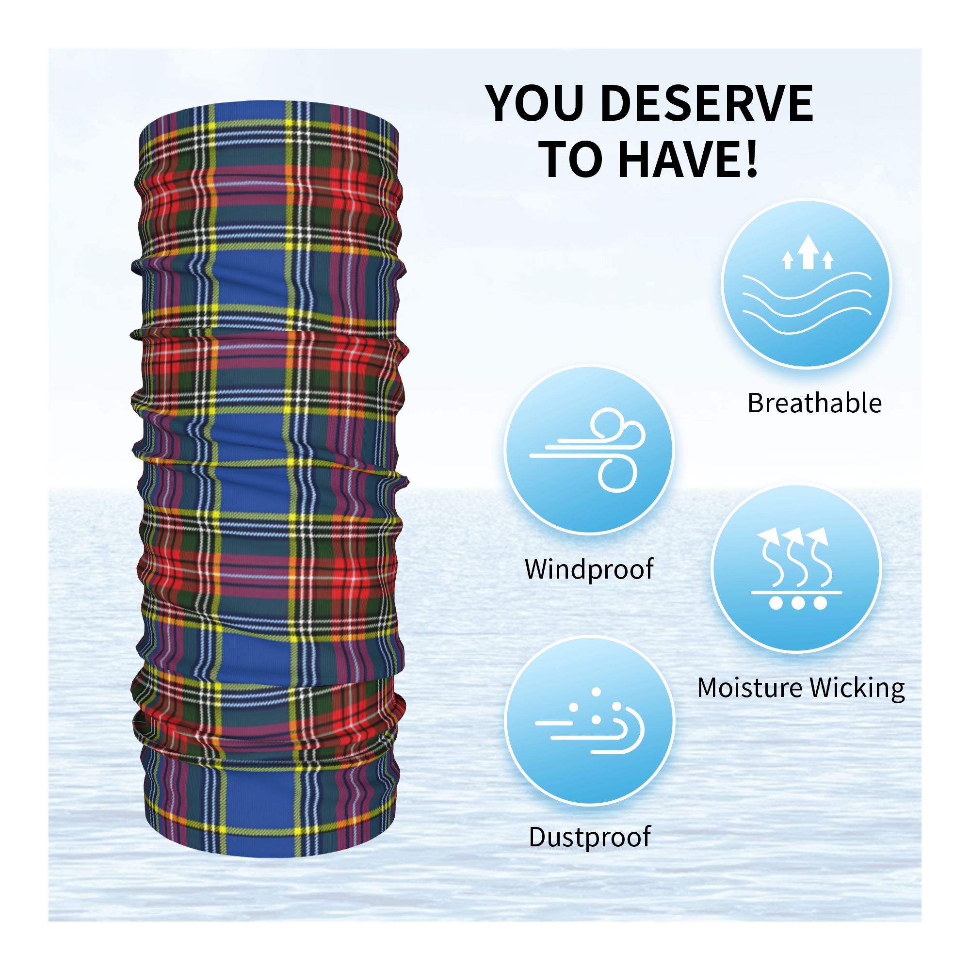 Custom Royal Tartan Plaid Wint - Neck Warmer Tube recensie en prijs