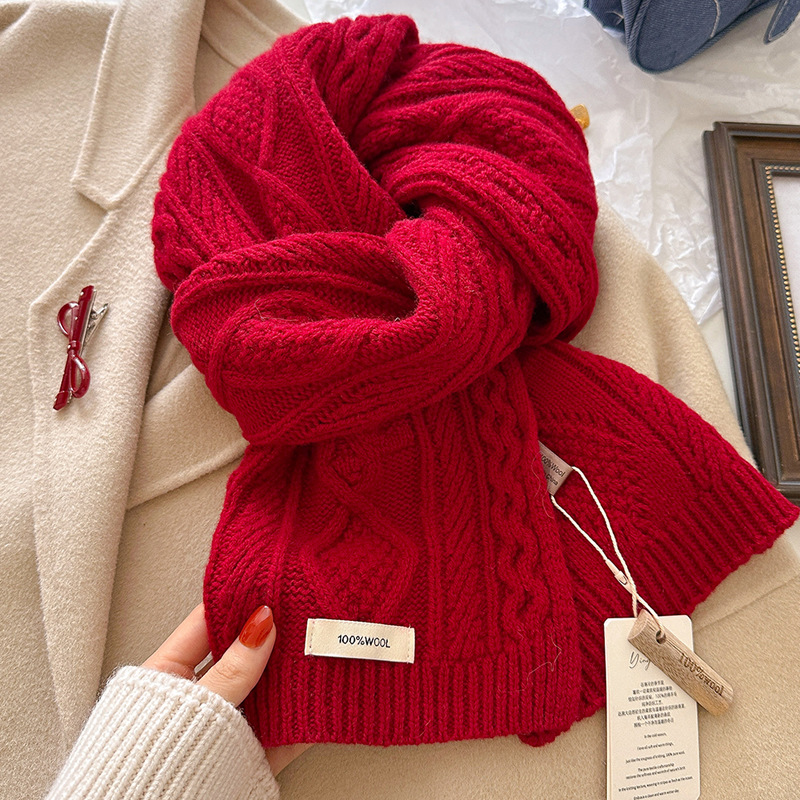 Luxury 100% Wool Scarf Women M - Muffler Men Wool recensie en prijs
