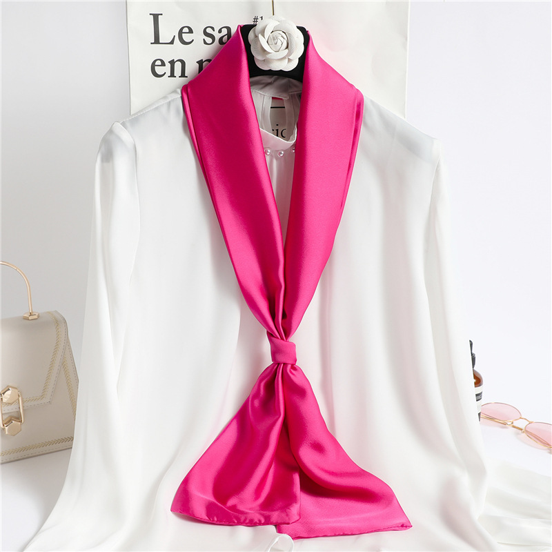 Red Solid Color Long Silk Scar - Silk Neck Scarf recensie en prijs