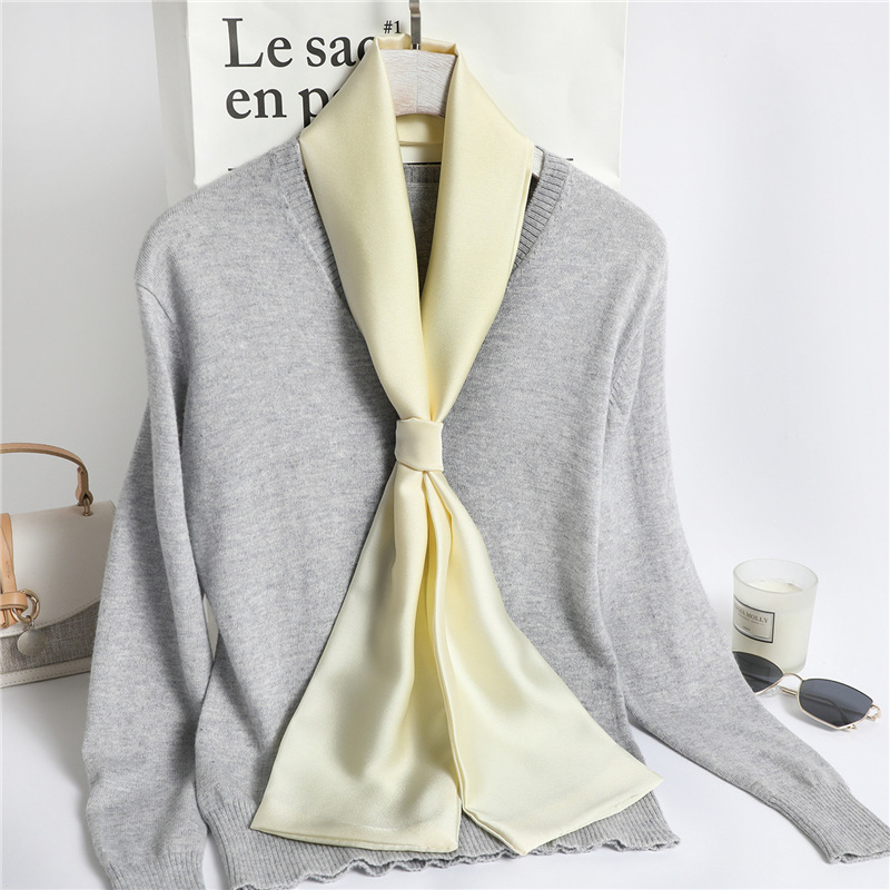Red Solid Color Long Silk Scar - Silk Neck Scarf recensie en prijs