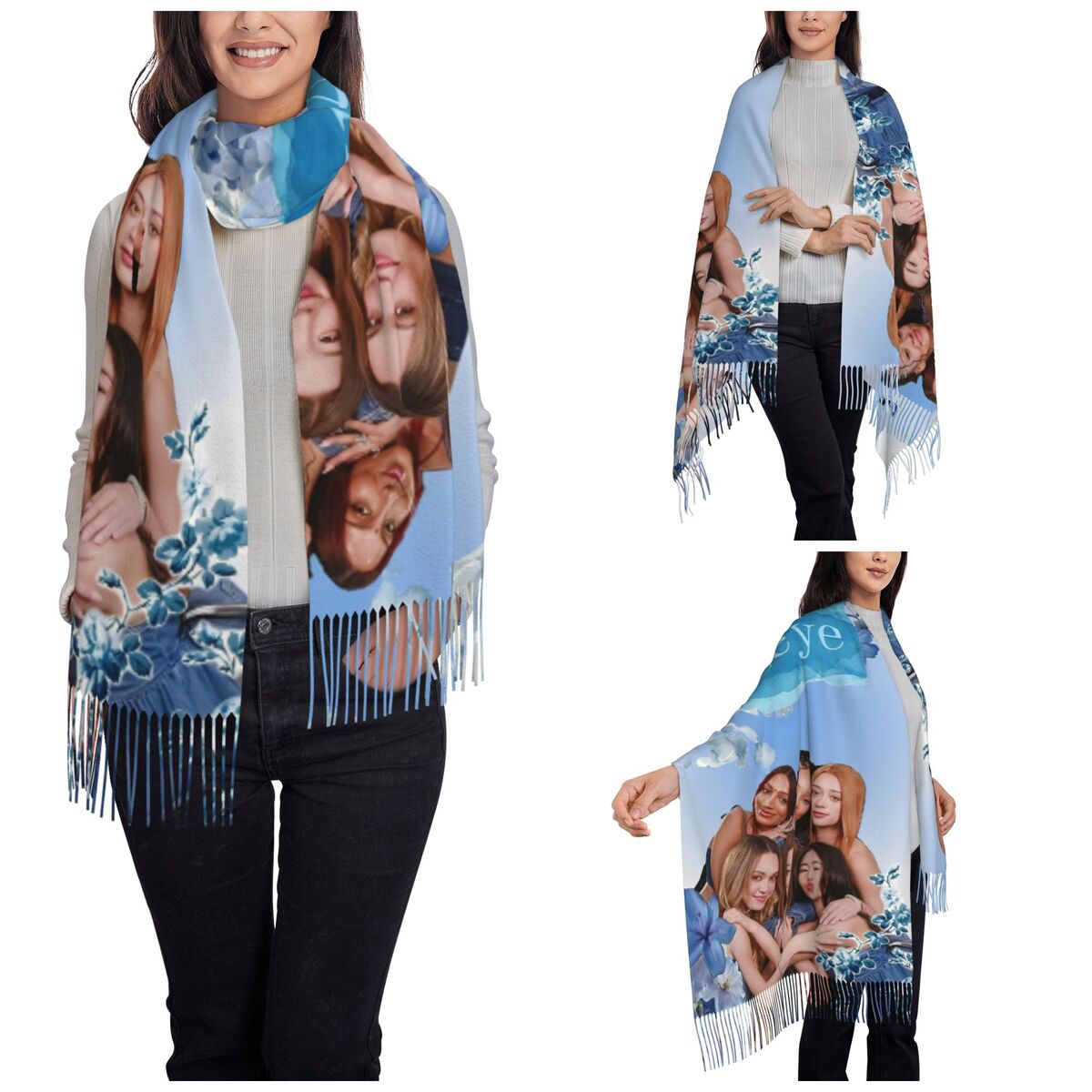 Katseye Kpop Scarf for Women W - Pashmina Wrap Large recensie en prijs