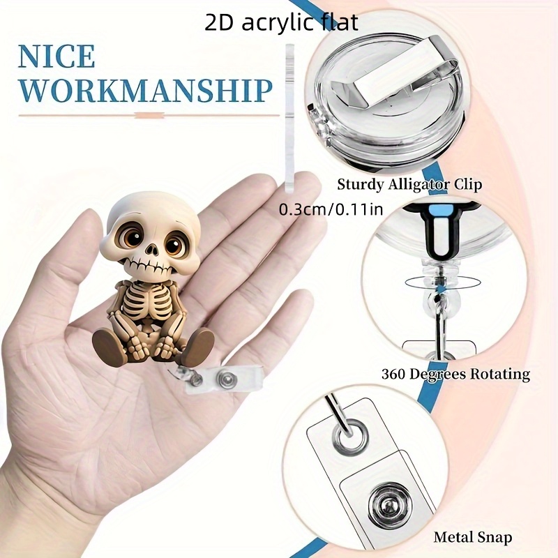 2D Flat, Acrylic Dazed Skull H - Lanyard Badge Holder recensie en prijs