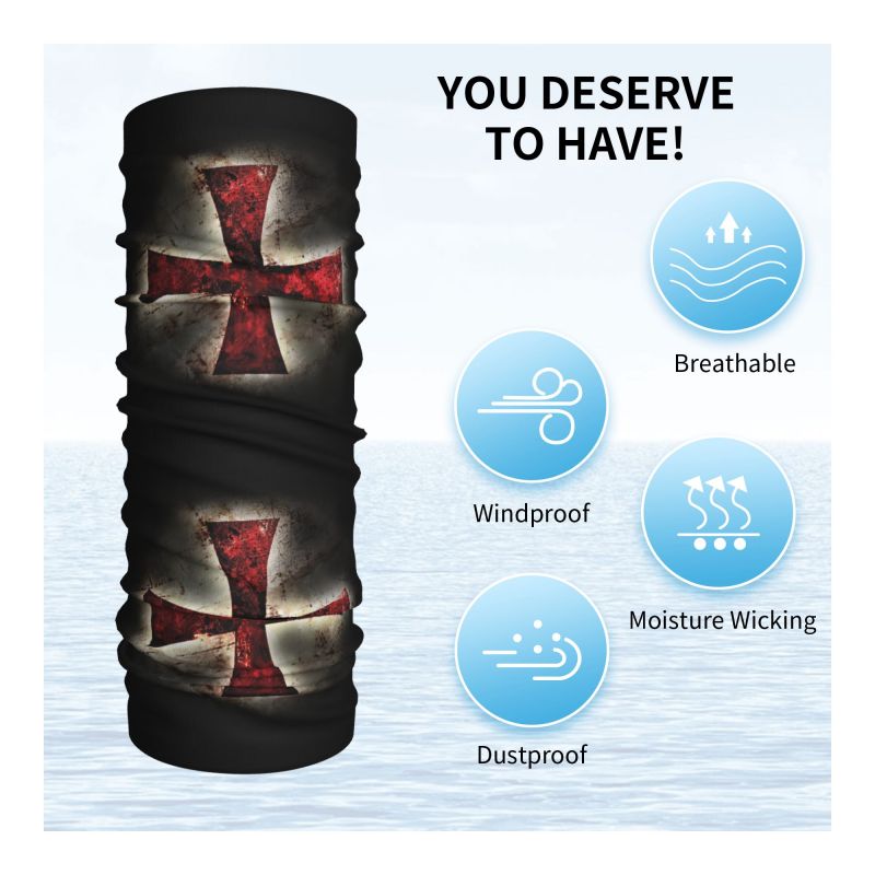 Custom Knights Templar Flag Ba - Neck Warmer Tube recensie en prijs